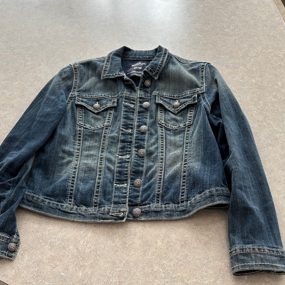 Silver Jeans Classic Blue Denim Jacket